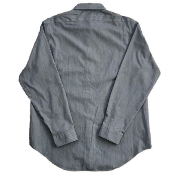 CALVIN Klein Non-Iron Gray Button-Up Dress Shirt - Picture 4 of 8